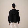 women double-sided cashmere hooded Short coat
