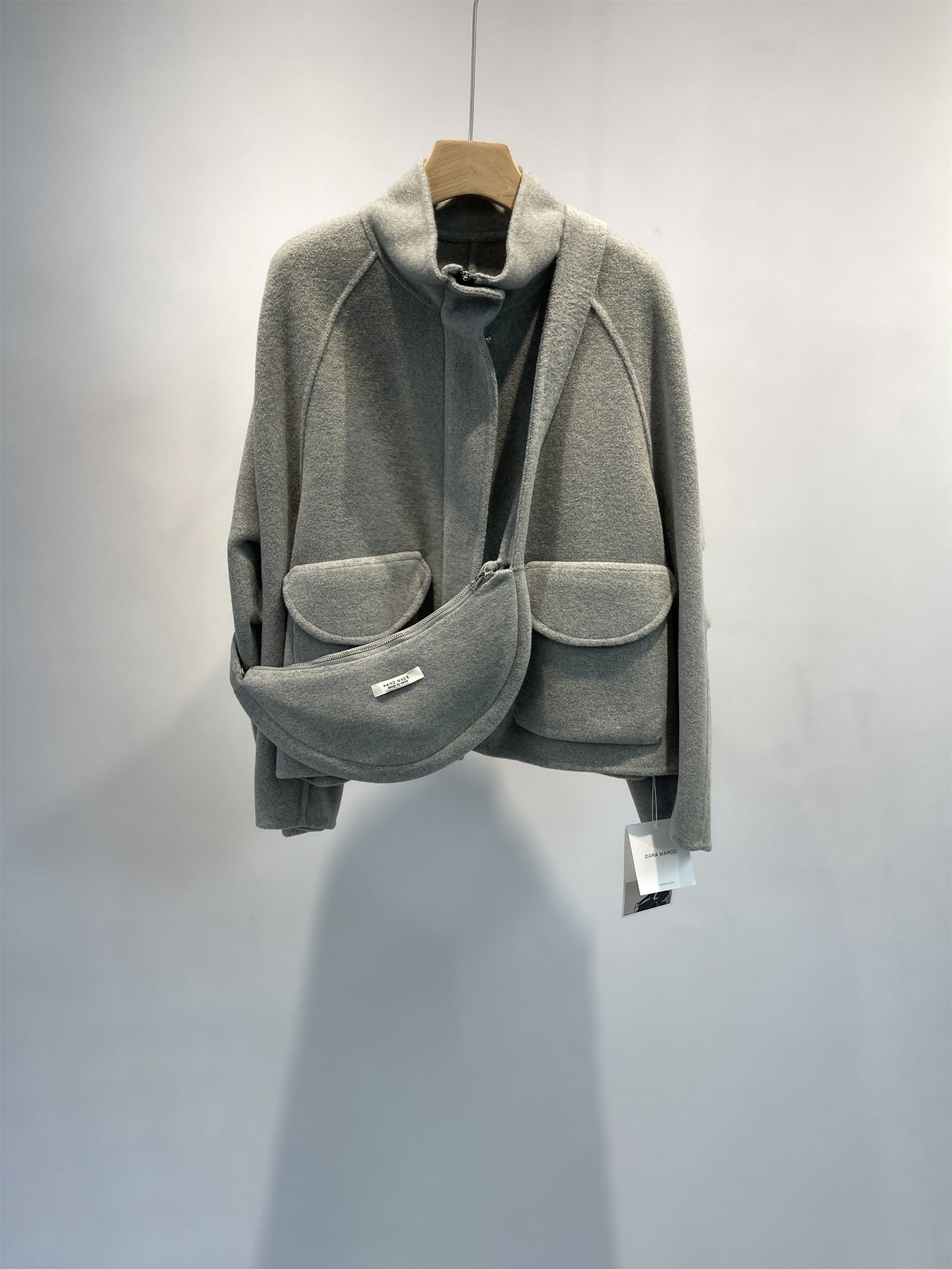 Double-Sided Cashmere Short Coat for Women | Silk Blend Winter Style - Sainiya Eco Wear