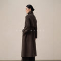 double-sided cashmere trench coat for women