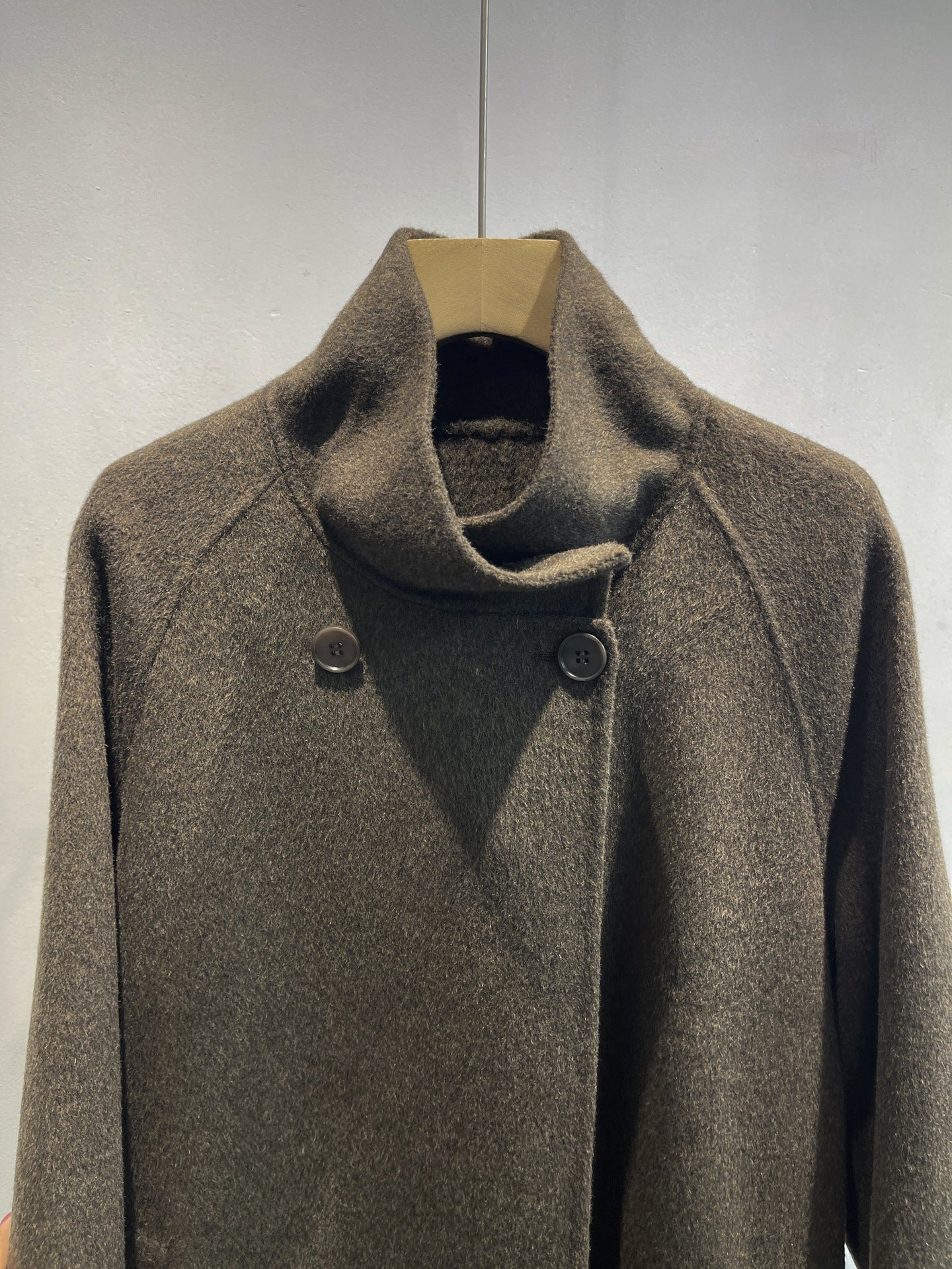 double-sided cashmere trench coat for women