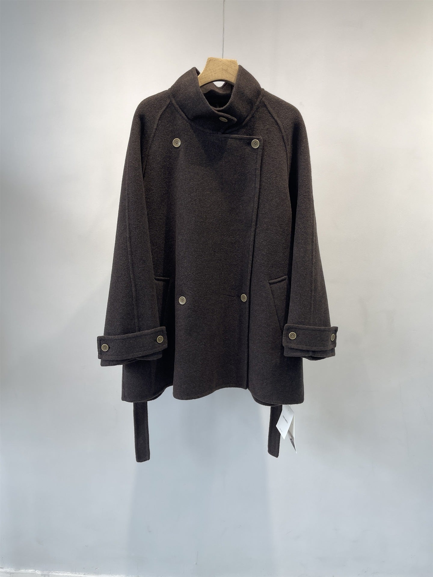 double-sided wool trench coat for women