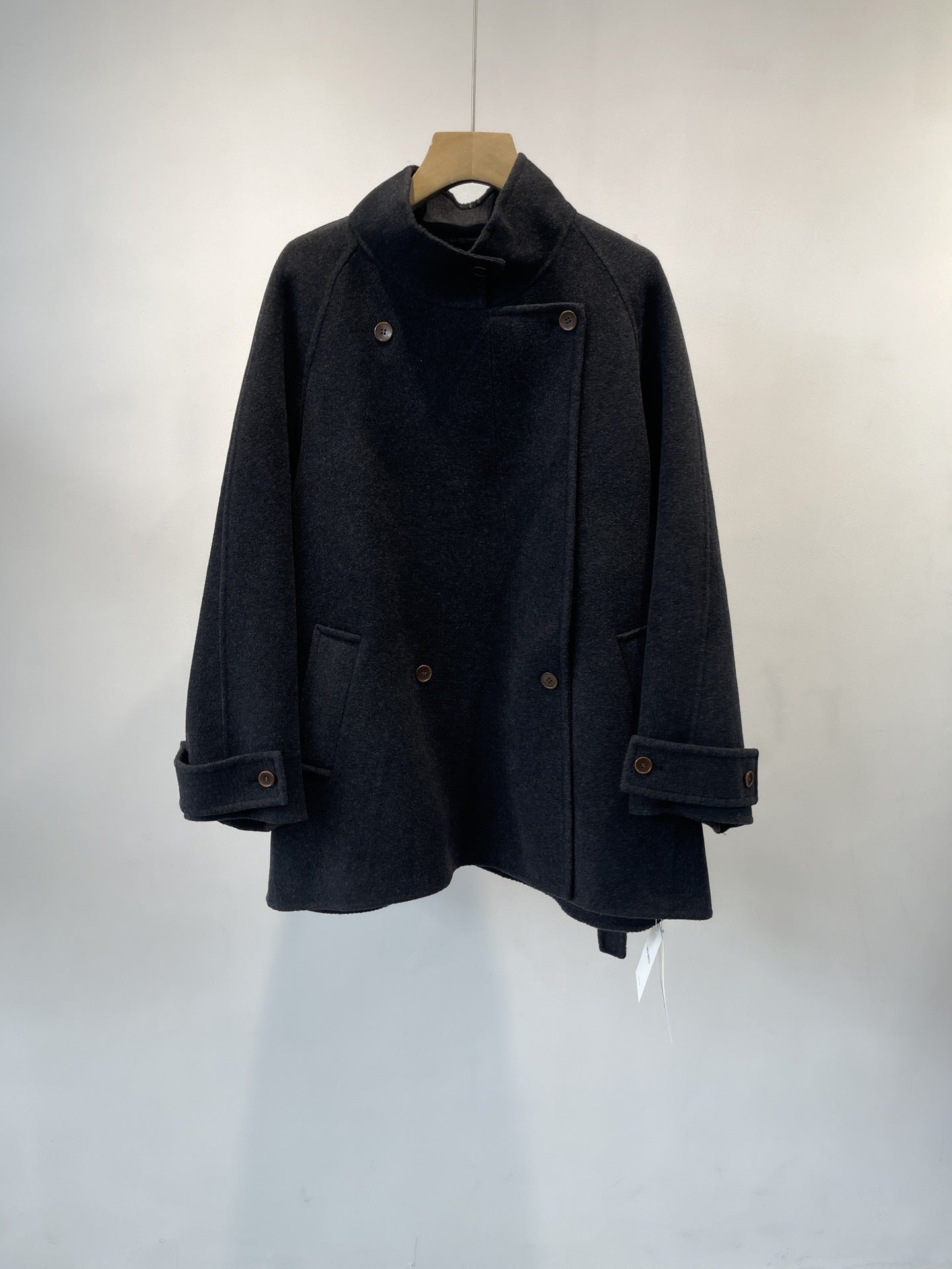 double-sided wool trench coat for women