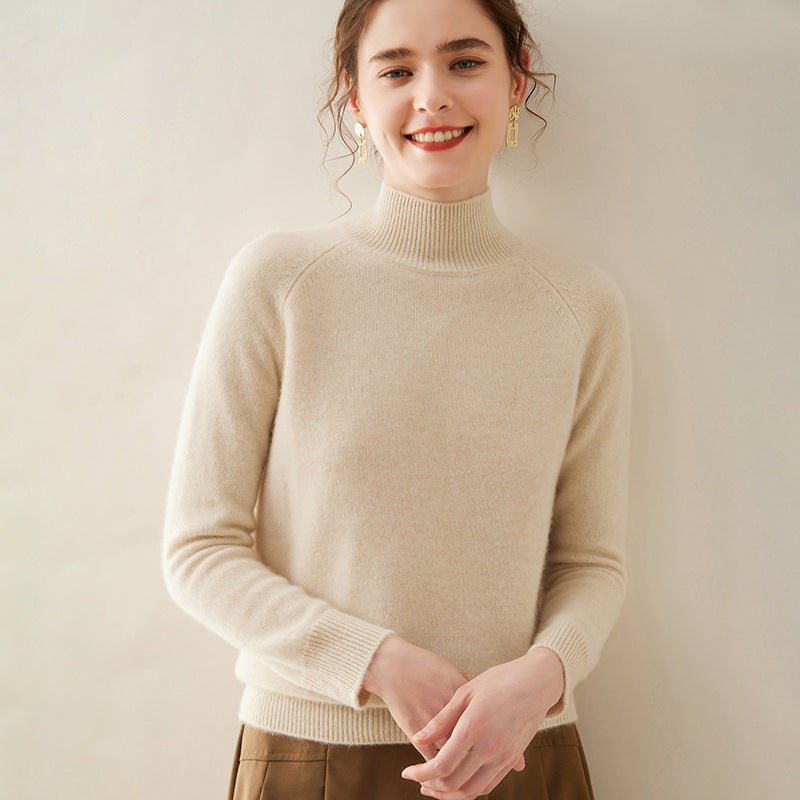 Half-Turtleneck – Ultra-Soft 100% Pure Cashmere Sweater - Sainiya Eco Wear