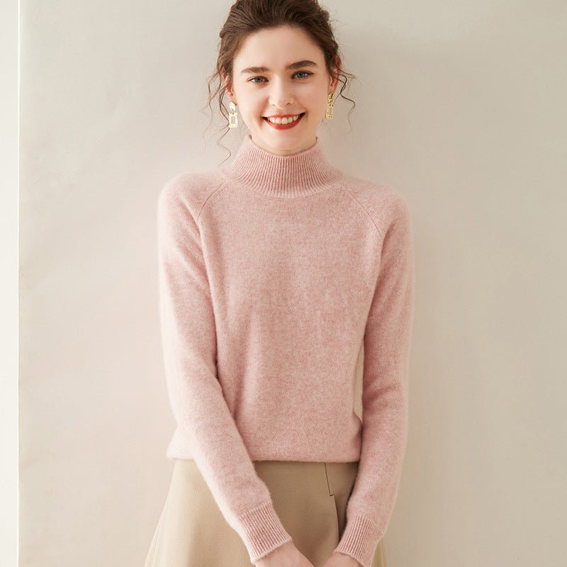 Half-Turtleneck – Ultra-Soft 100% Pure Cashmere Sweater - Sainiya Eco Wear