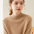 Half-Turtleneck – Ultra-Soft 100% Pure Cashmere Sweater - Sainiya Eco Wear