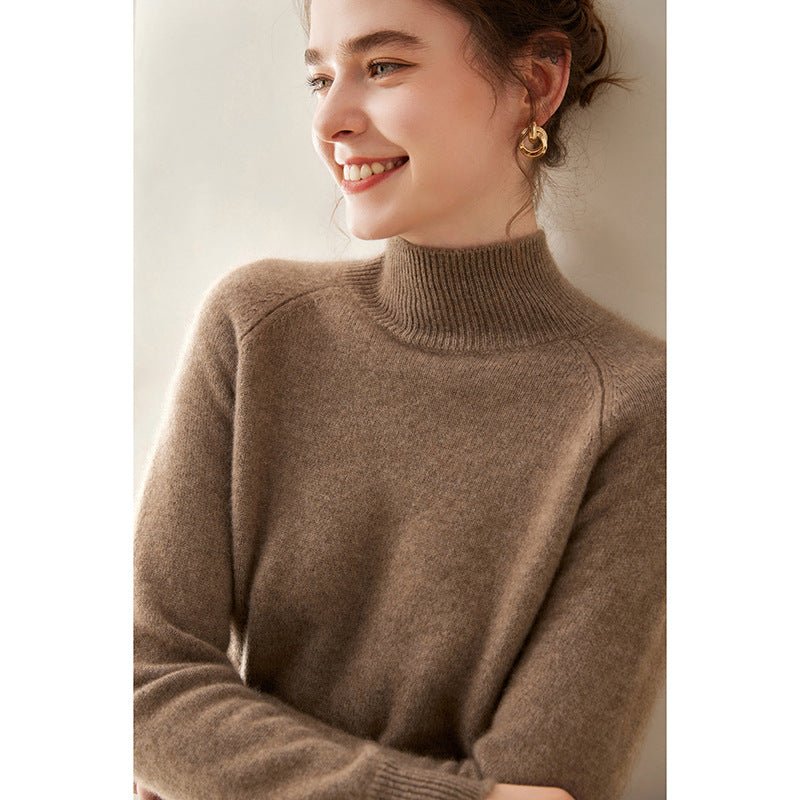 Half-Turtleneck – Ultra-Soft 100% Pure Cashmere Sweater - Sainiya Eco Wear