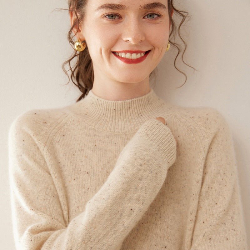 Half-Turtleneck – Ultra-Soft 100% Pure Cashmere Sweater - Sainiya Eco Wear