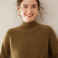 Half-Turtleneck – Ultra-Soft 100% Pure Cashmere Sweater - Sainiya Eco Wear