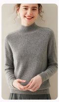 Half-Turtleneck – Ultra-Soft 100% Pure Cashmere Sweater - Sainiya Eco Wear
