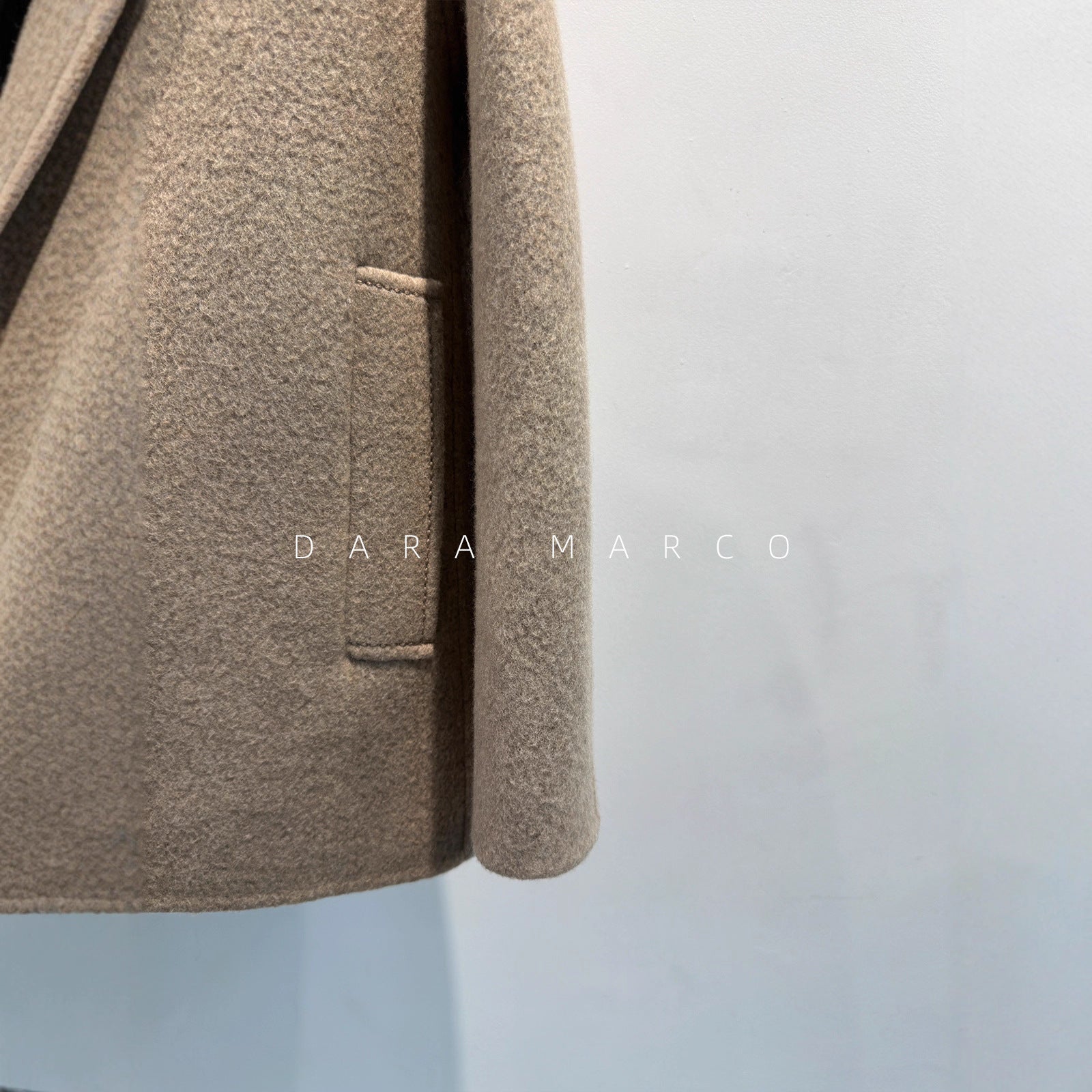 Lightweight Double Sided Wool Coat for Women | Winter Camel Blend - Sainiya Eco Wear