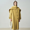luxury alpaca wool coat for women