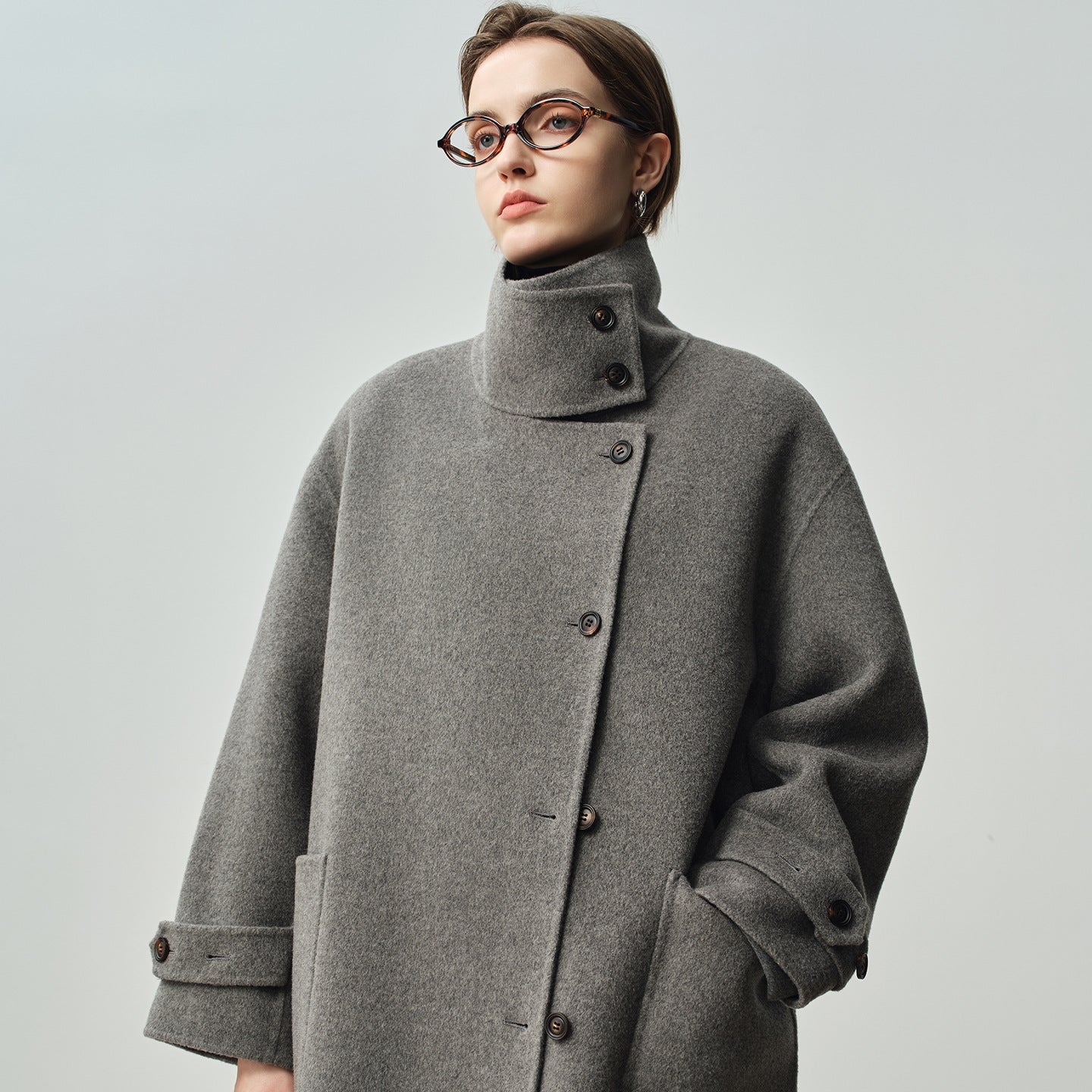 luxury alpaca wool coat for women