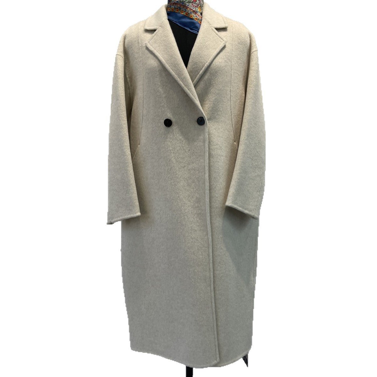 luxury cashmere silk blend coat