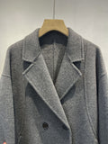 luxury cashmere silk blend coat
