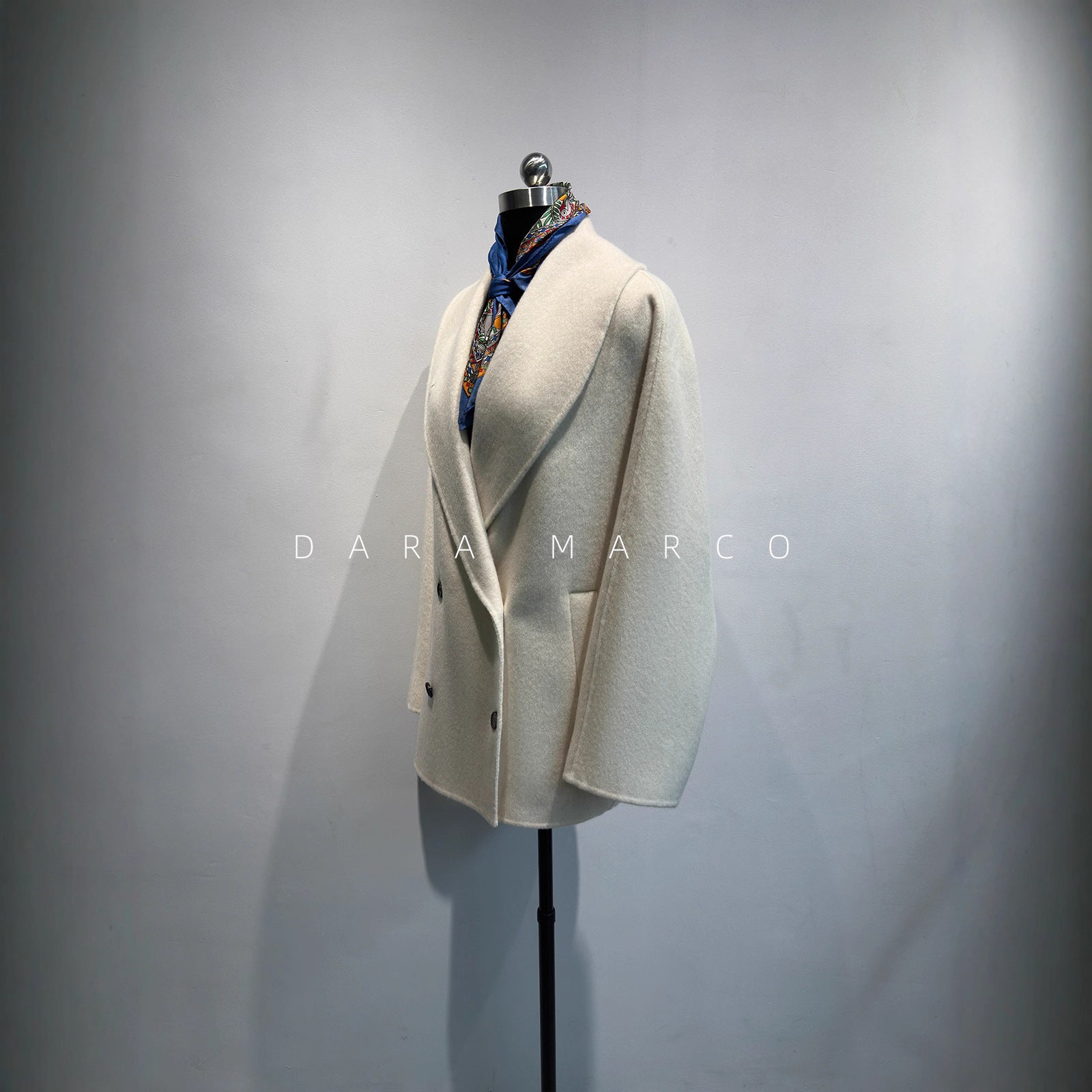 women double-sided cocoon wool coat