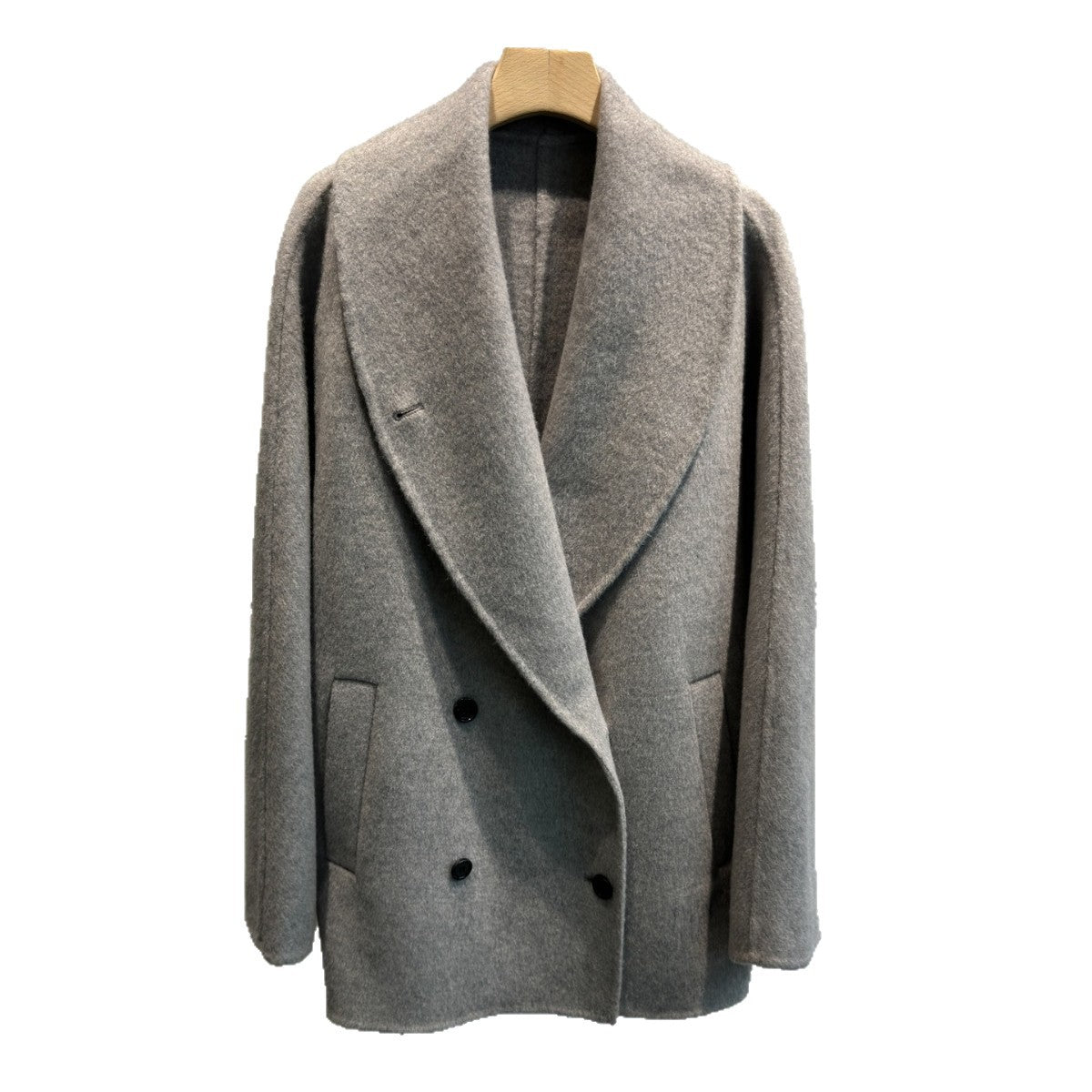 women double-sided cocoon wool coat