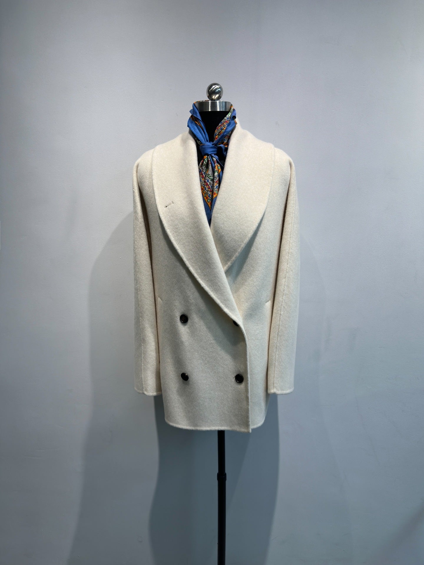 women double-sided cocoon wool coat