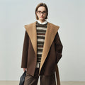 luxury double-sided wool coat women