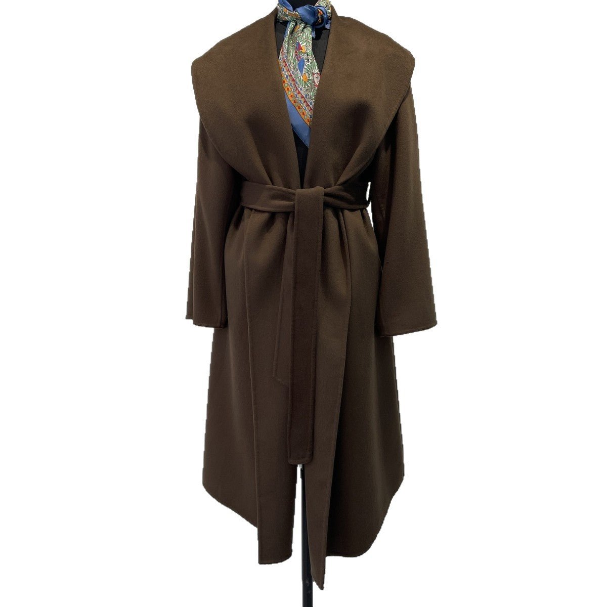 french lapel cashmere wool Long coat for women