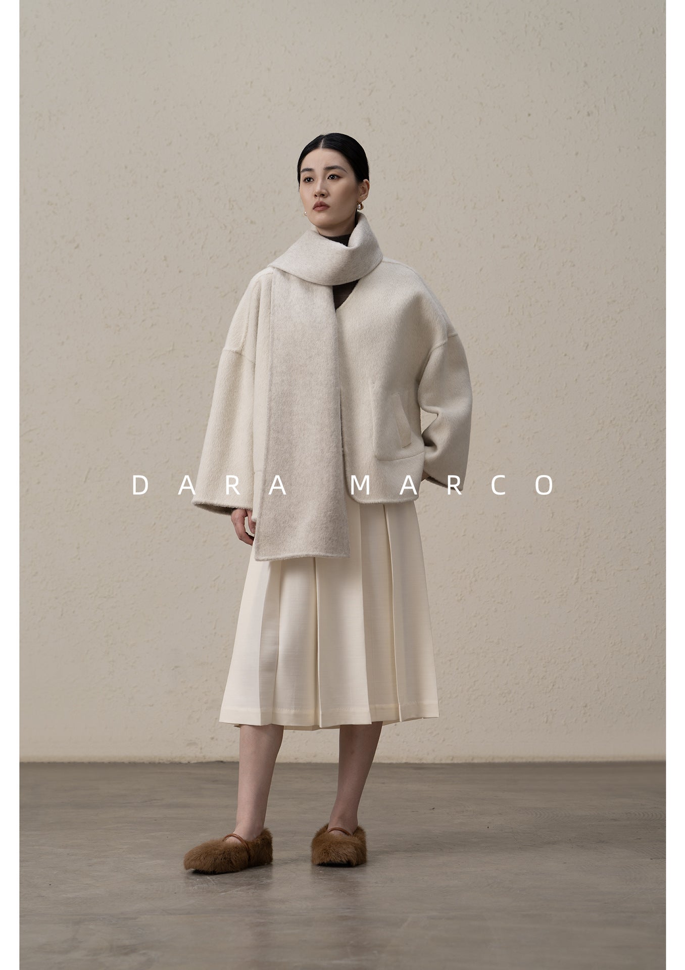 reversible merino wool short coat women