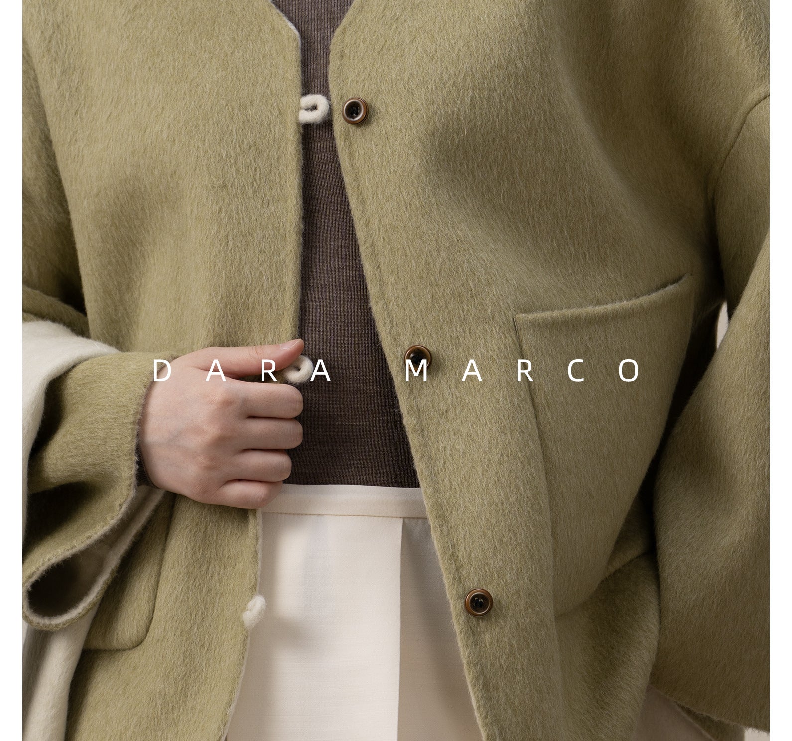 reversible merino wool short coat women