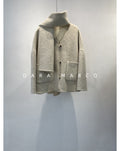 reversible merino wool short coat women