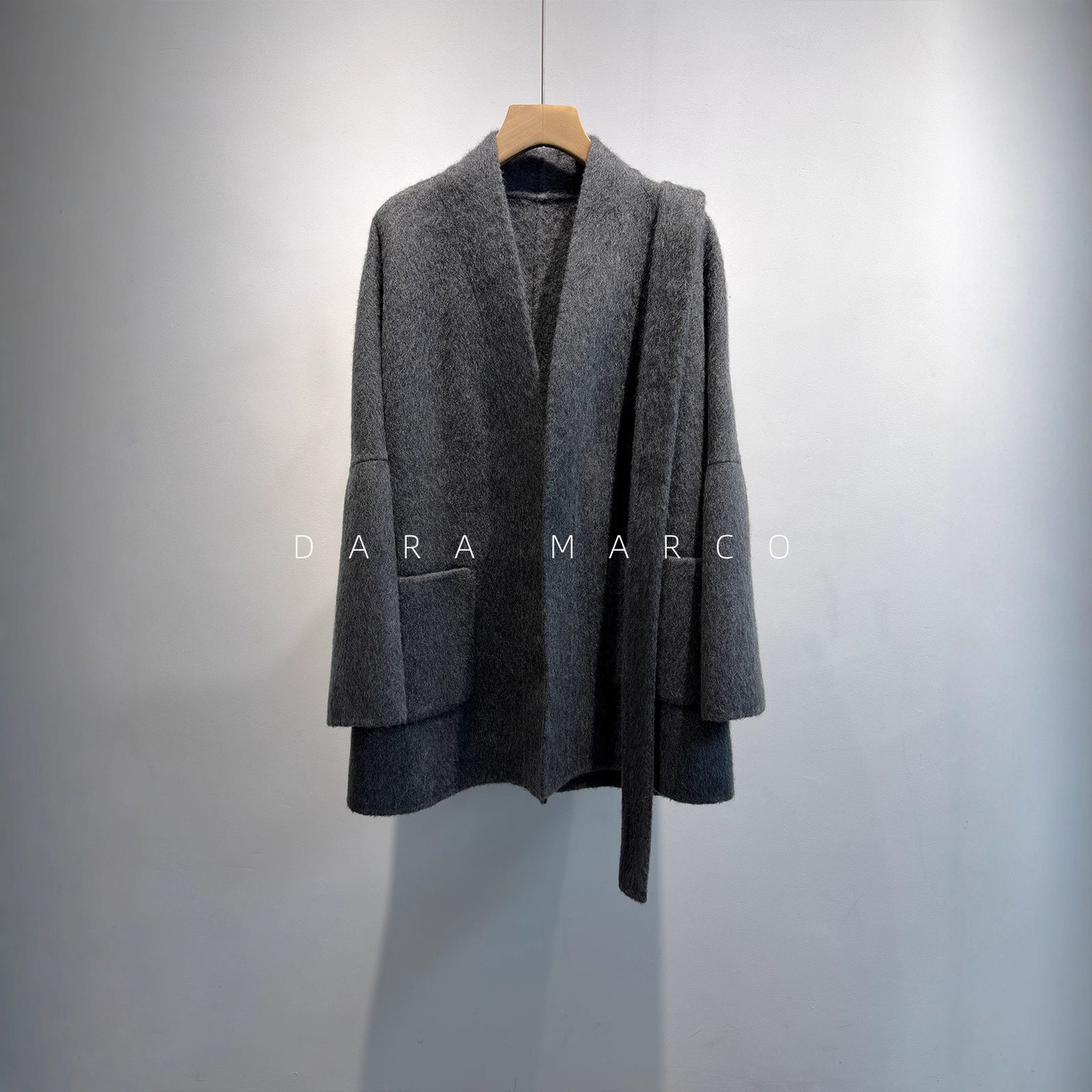 Peruvian Alpaca Wool Reversible Coat – Mid-Length Bathrobe Style - Sainiya Eco Wear