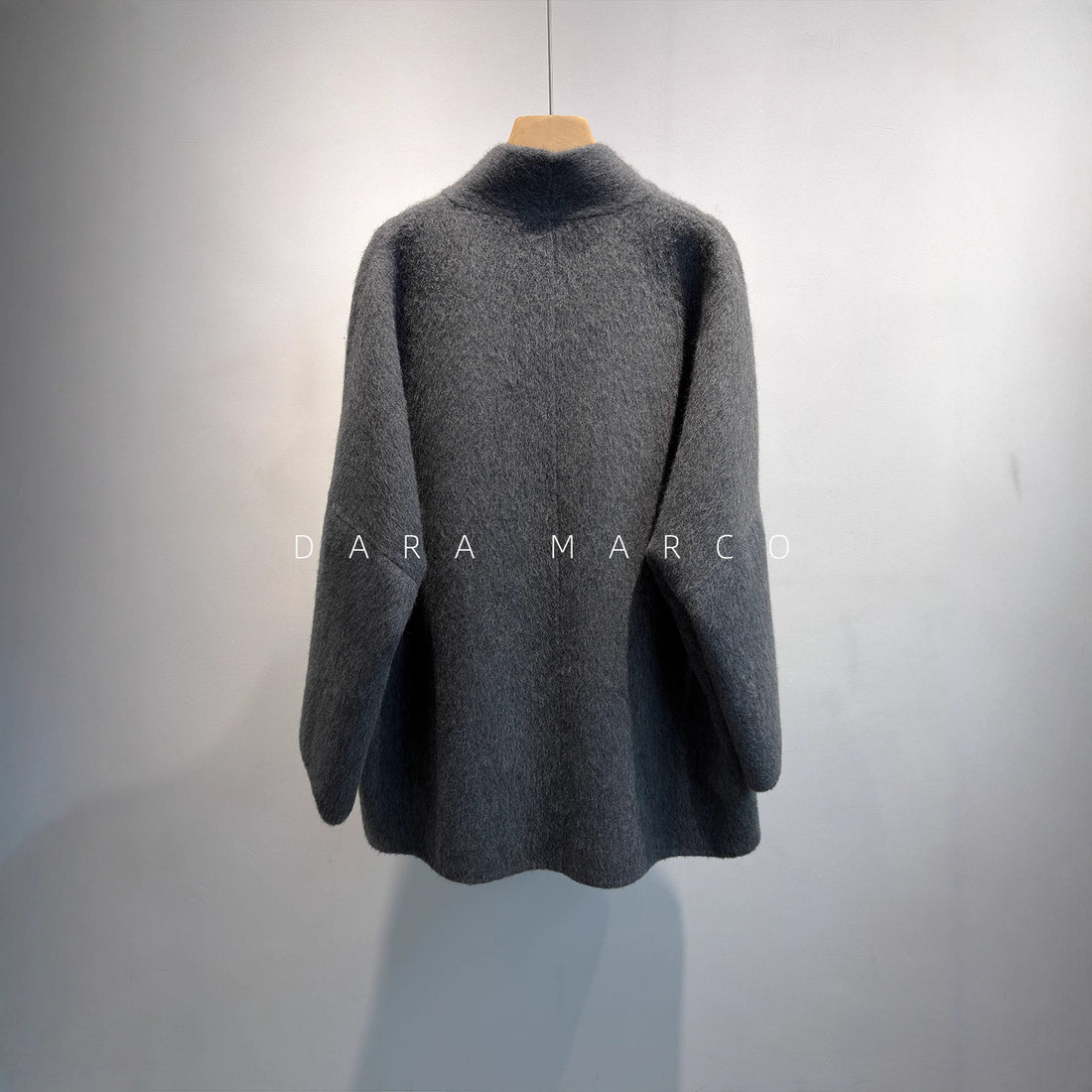 Peruvian Alpaca Wool Reversible Coat – Mid-Length Bathrobe Style - Sainiya Eco Wear