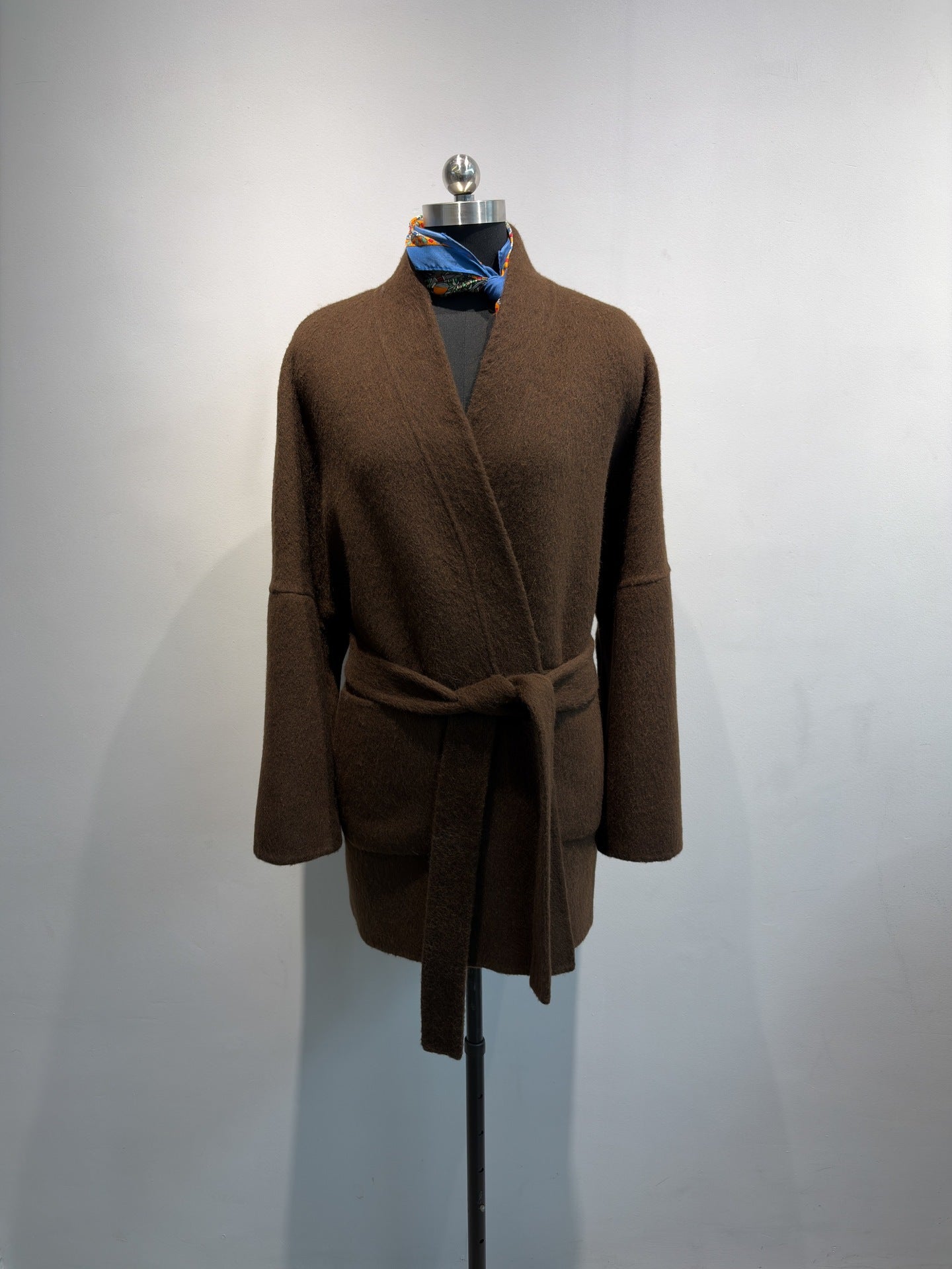 Peruvian Alpaca Wool Reversible Coat – Mid-Length Bathrobe Style - Sainiya Eco Wear