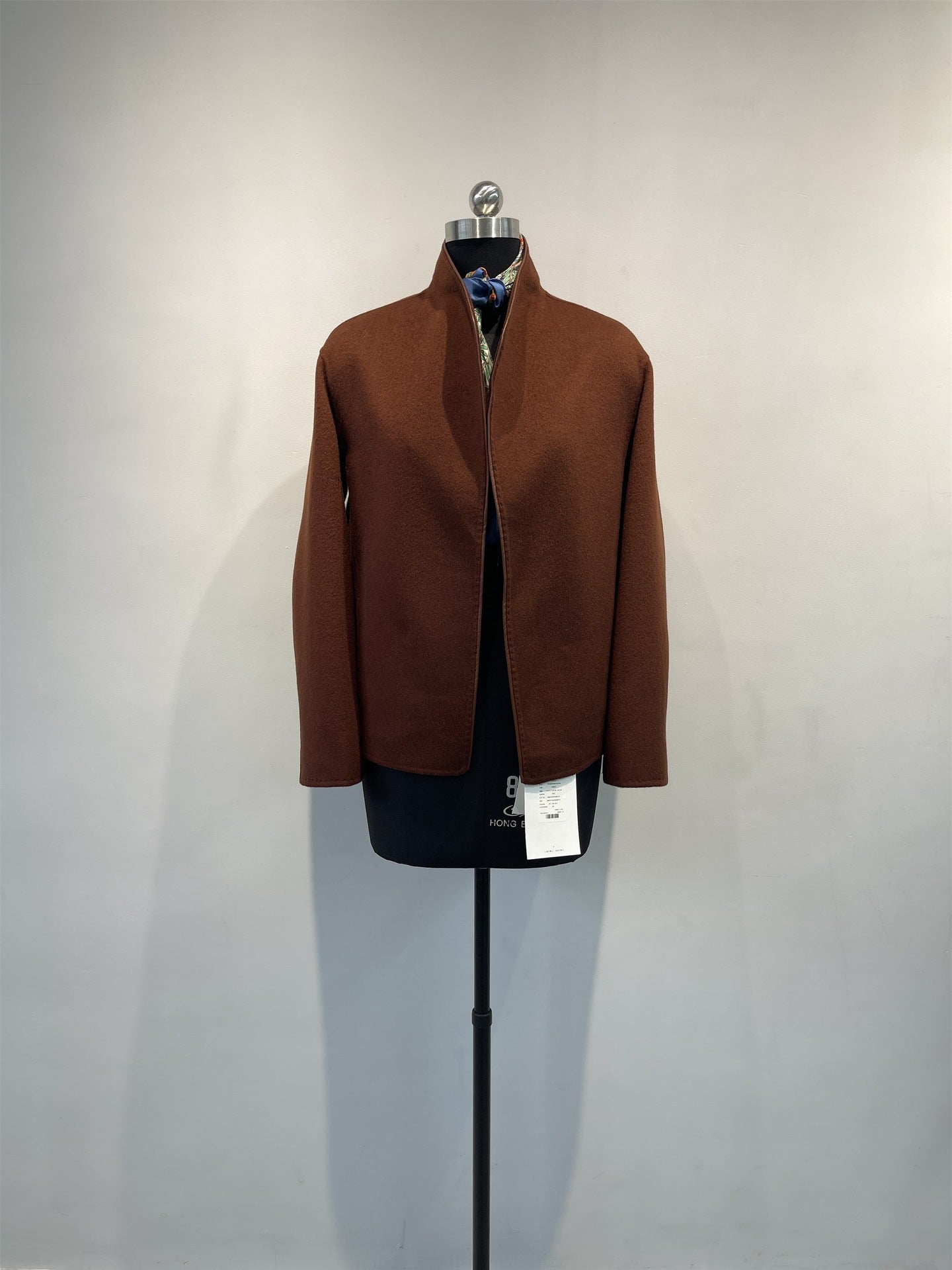 reversible cashmere blend short coat