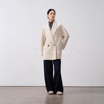 Reversible Cashmere Coat for Women | Mid-Length Silk Blend - Sainiya Eco Wear