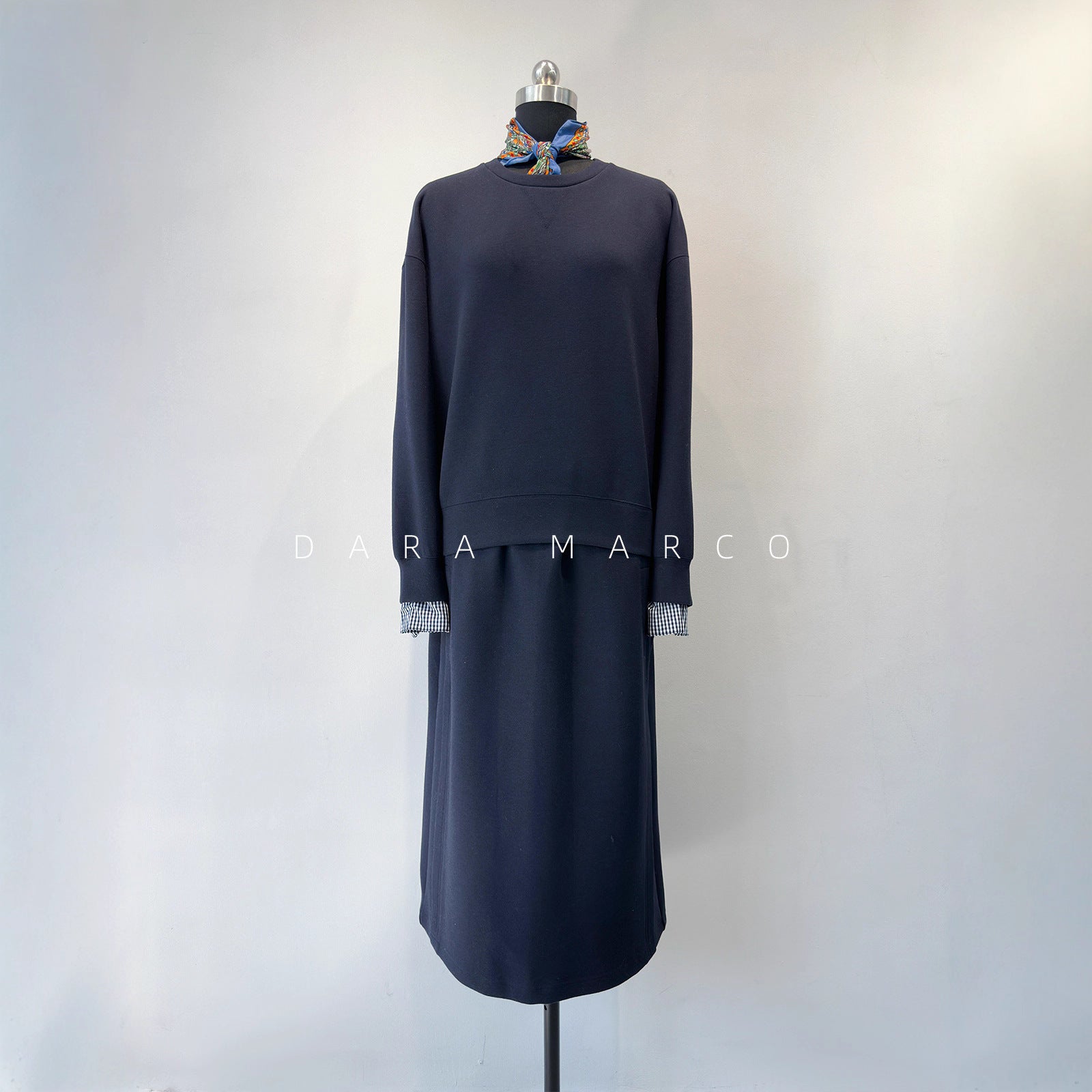 women wool blend two-piece set