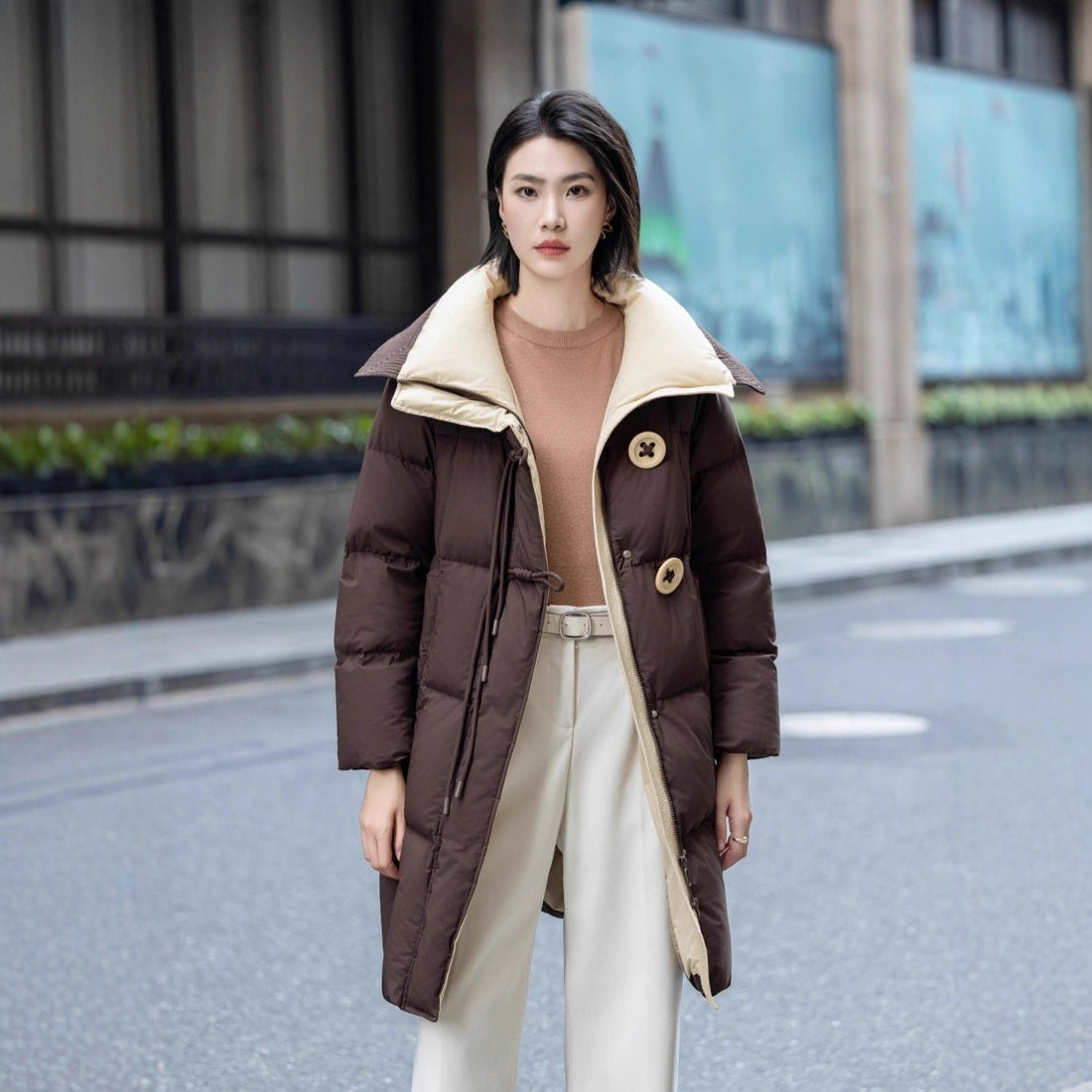 women goose down long winter coat