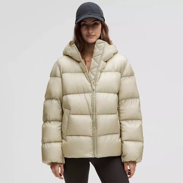 White Duck Down Jacket – Cloud-Light 900FP Winter Hoodie Coat - Sainiya Eco Wear