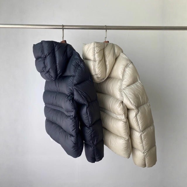 White Duck Down Jacket – Cloud-Light 900FP Winter Hoodie Coat - Sainiya Eco Wear