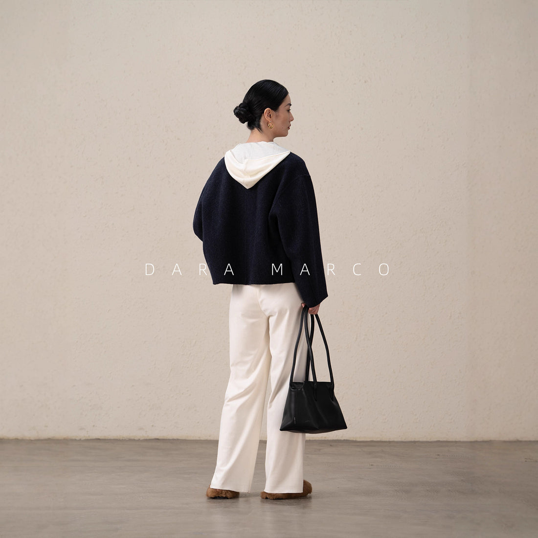 Women Double-Sided Cashmere Short Coat | Merino Wool Silk Blend - Sainiya Eco Wear