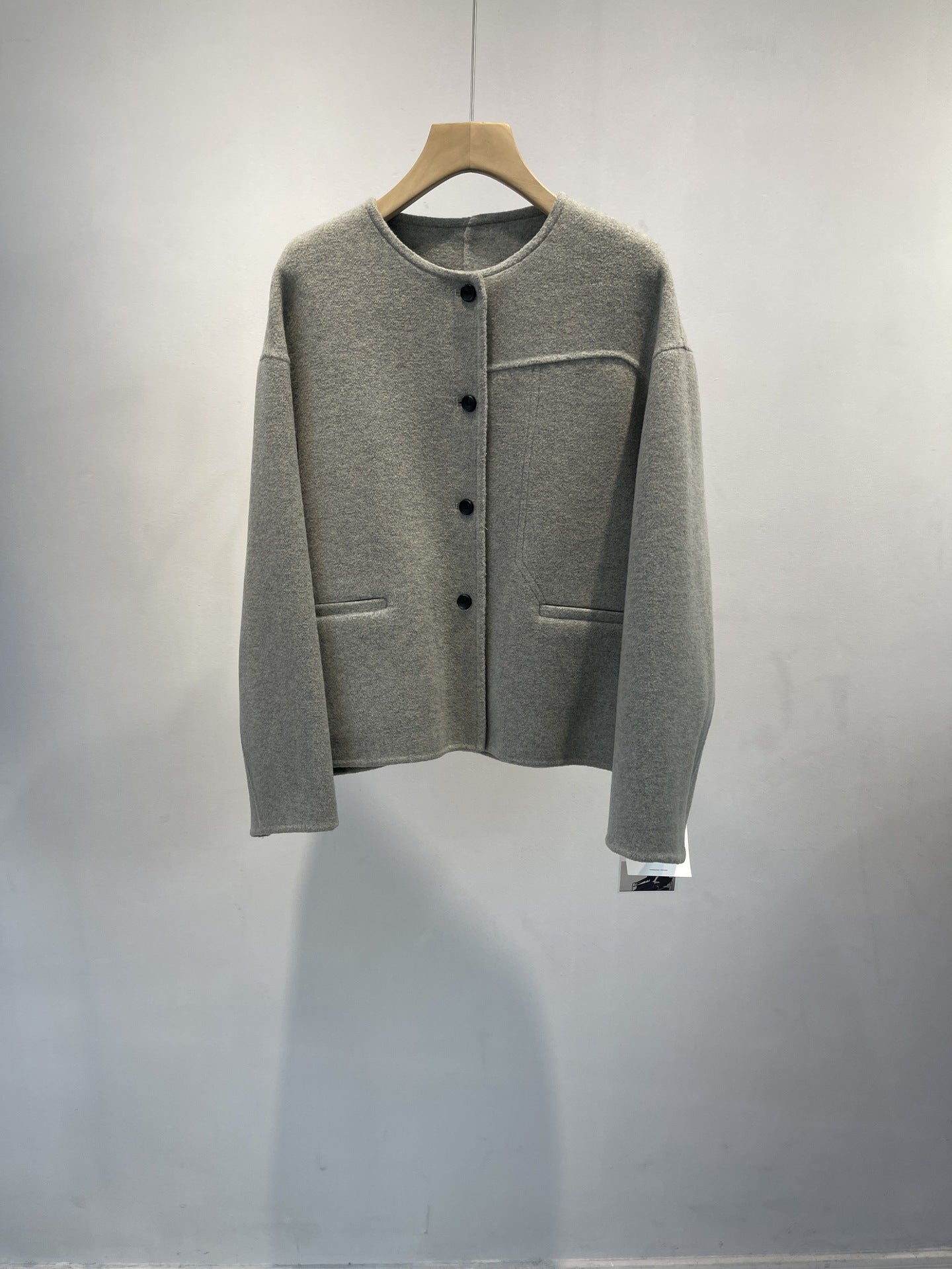 Women Double-Sided Cashmere Short Coat | Merino Wool Silk Blend - Sainiya Eco Wear