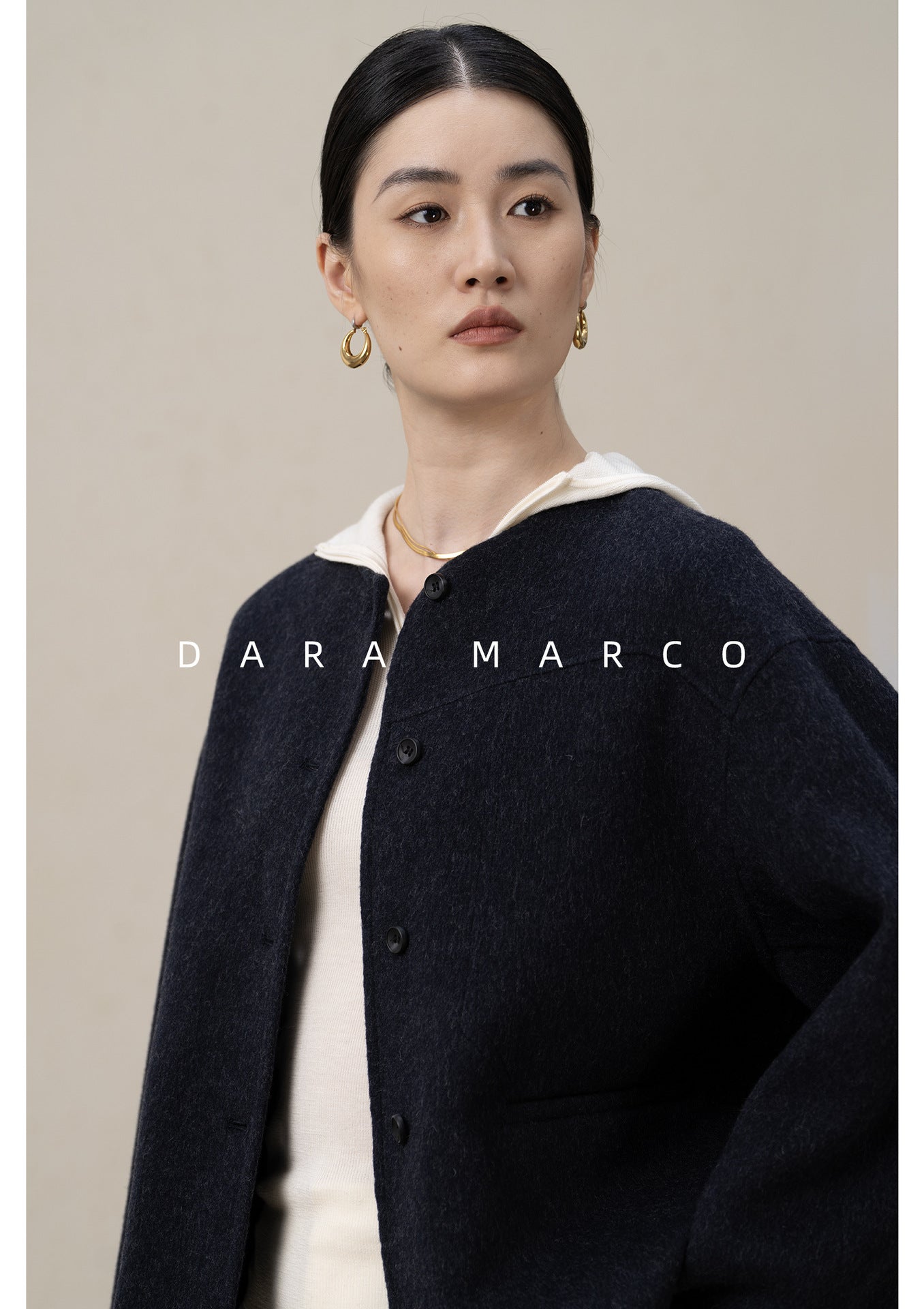 Women Double-Sided Cashmere Short Coat | Merino Wool Silk Blend - Sainiya Eco Wear