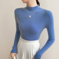 Women Half Turtleneck Cashmere Sweater | Slim Fit Lightweight Knit - Sainiya Eco Wear