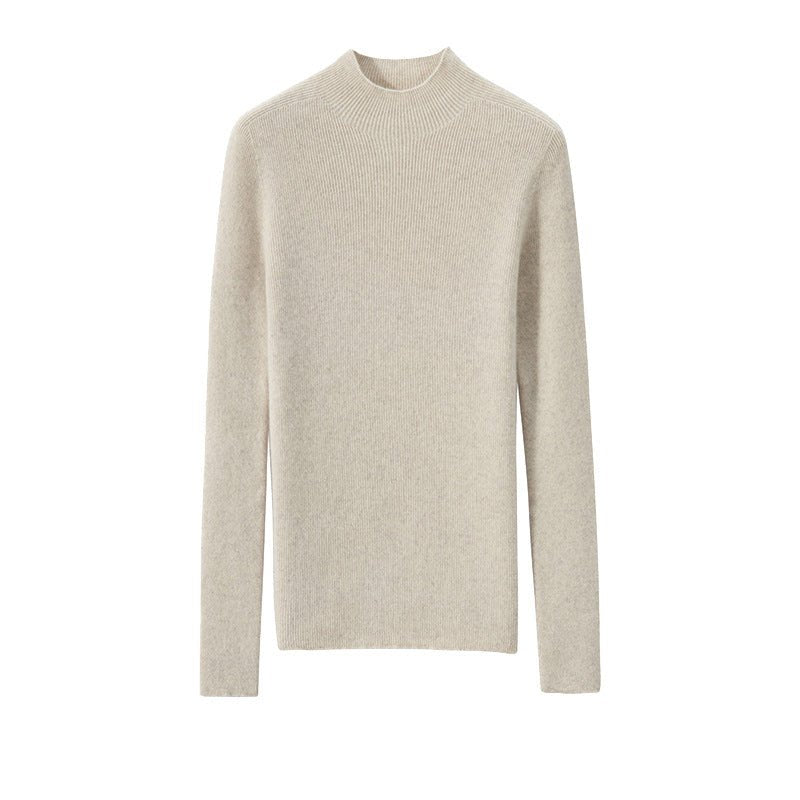 Women Half Turtleneck Cashmere Sweater | Slim Fit Lightweight Knit - Sainiya Eco Wear