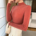 Women Half Turtleneck Cashmere Sweater | Slim Fit Lightweight Knit - Sainiya Eco Wear