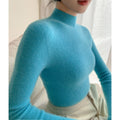 Women Half Turtleneck Cashmere Sweater | Slim Fit Lightweight Knit - Sainiya Eco Wear