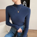 Women Half Turtleneck Cashmere Sweater | Slim Fit Lightweight Knit - Sainiya Eco Wear