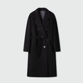 Women Long Cashmere Wool Coat | Double-Breasted Cocoon Winter Style - Sainiya Eco Wear