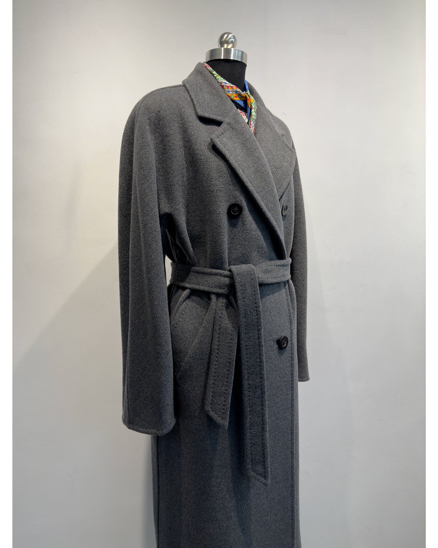 Women Long Cashmere Wool Coat | Double-Breasted Cocoon Winter Style - Sainiya Eco Wear