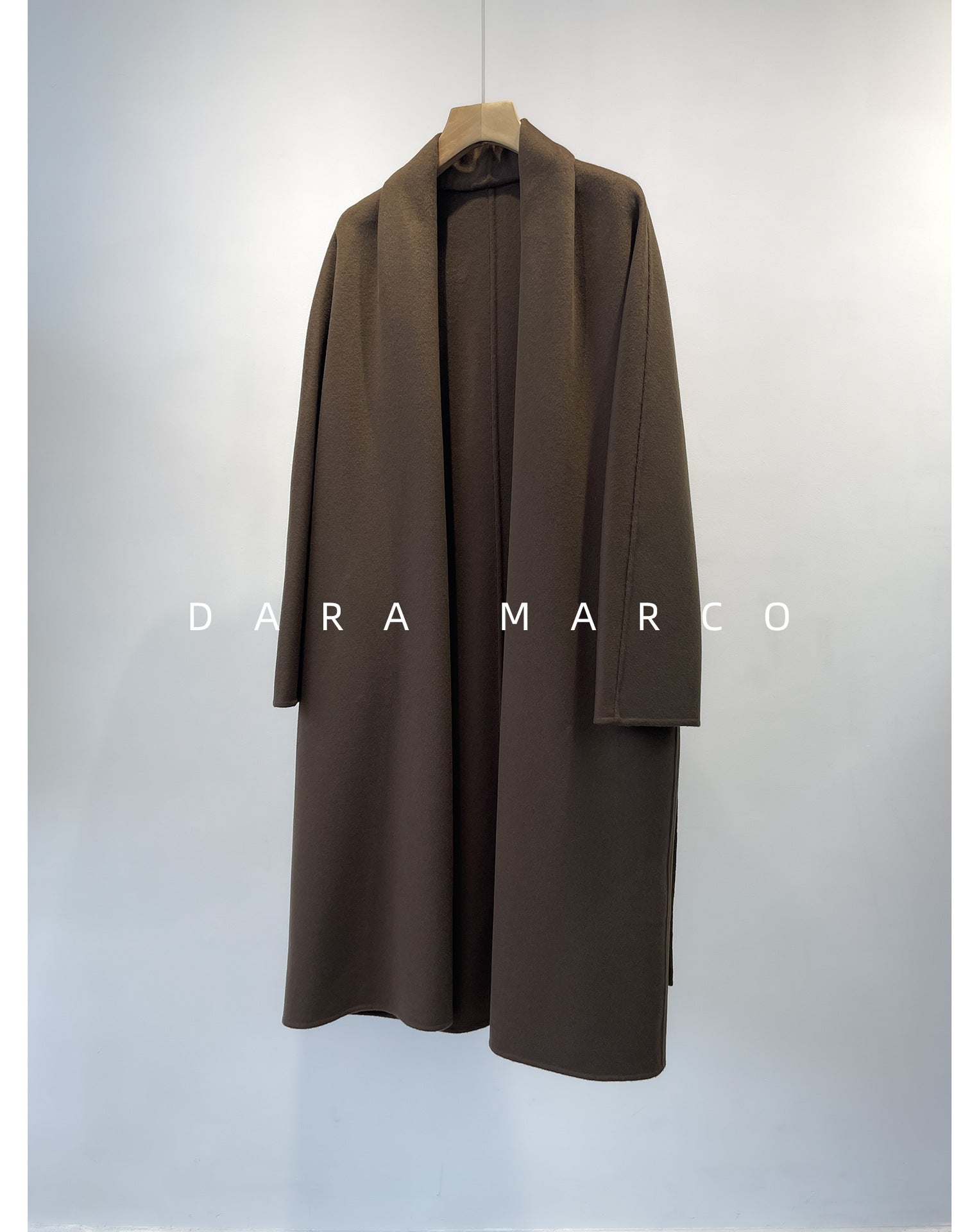 Women Long Double-Sided Cashmere Coat | Relaxed Robe Style Winter - Sainiya Eco Wear