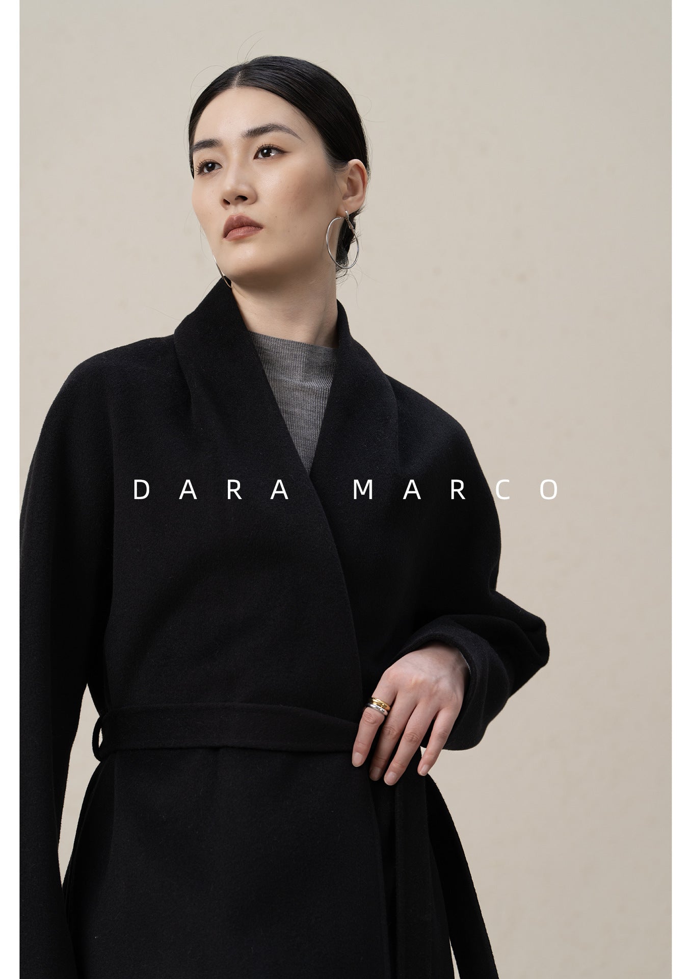 Women Long Double-Sided Cashmere Coat | Relaxed Robe Style Winter - Sainiya Eco Wear