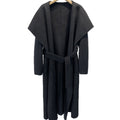 Women Long Double-Sided Wool Coat with Tie Waist for Autumn Winter - Sainiya Eco Wear