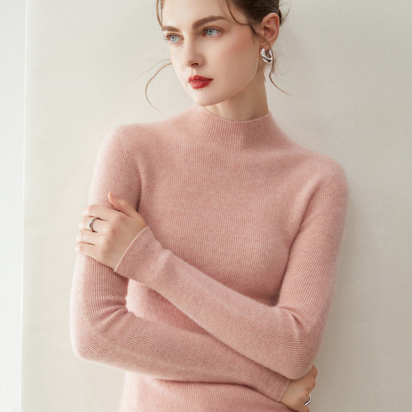 baby cashmere rib knit sweater