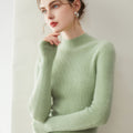 Women’s Baby Cashmere Slim Rib-Knit Sweater - Sainiya Eco Wear